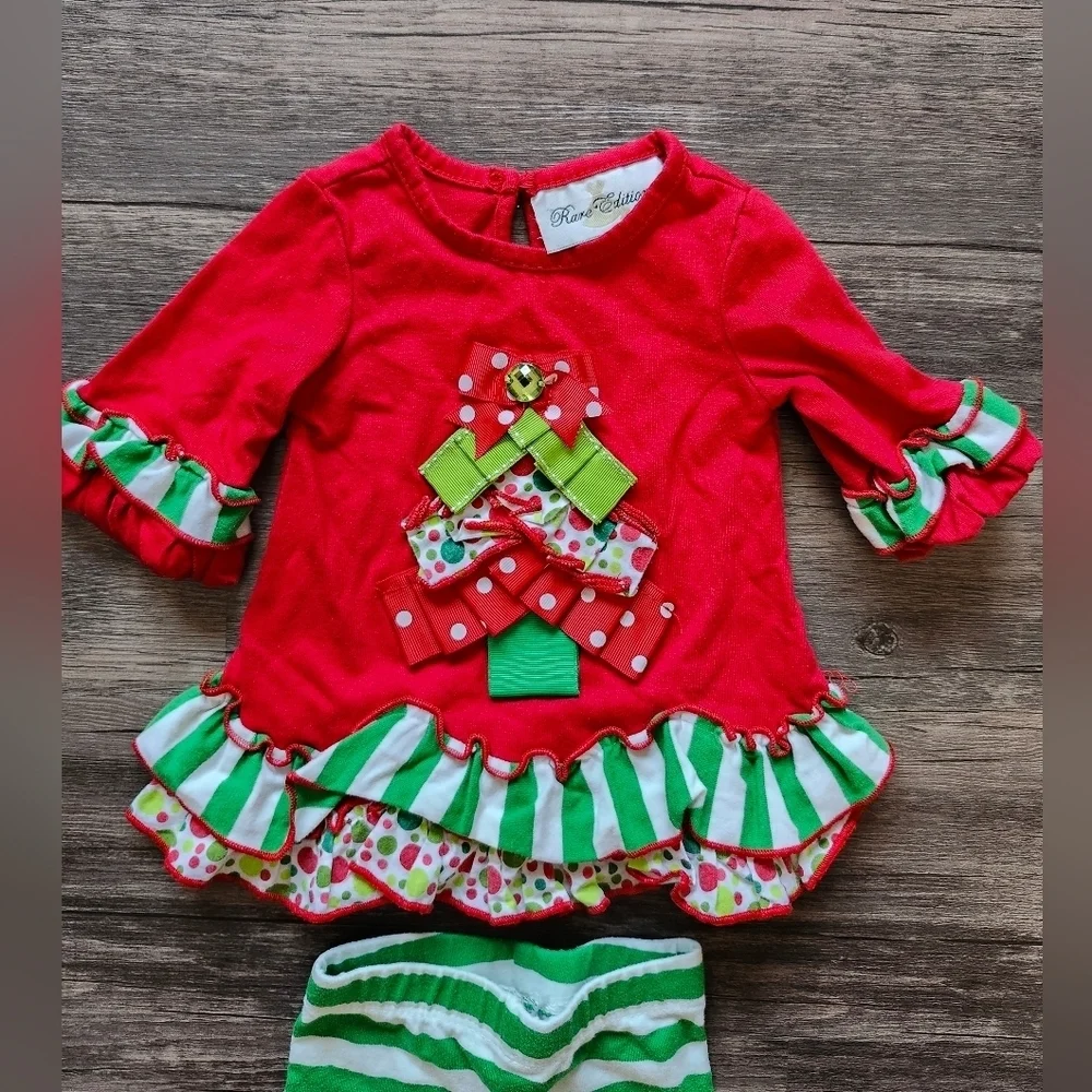 Rare Editions 6 Month Christmas Tree Outfit